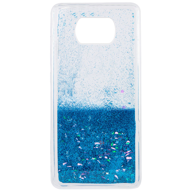 

TPU чехол Liquid hearts для Xiaomi Poco X3 NFC (Голубой) 1132452