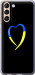 Чохол Жовто-блакитне серце на Samsung Galaxy S21