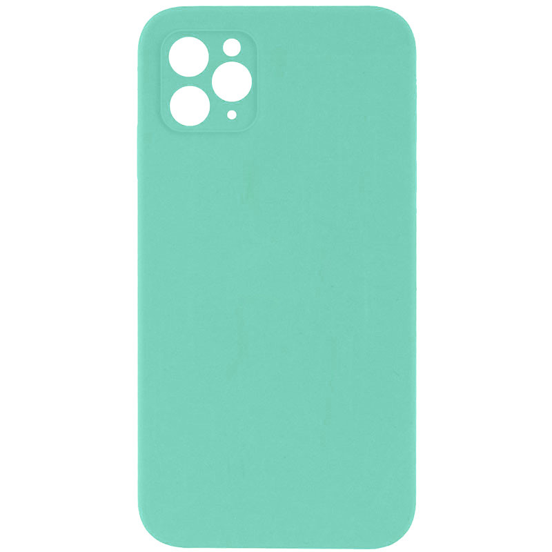 Silicone Case Square Full Camera Protective (AA) NOLOGO для Apple iPhone 11 Pro (5.8") (Бирюзовый / Turquoise)