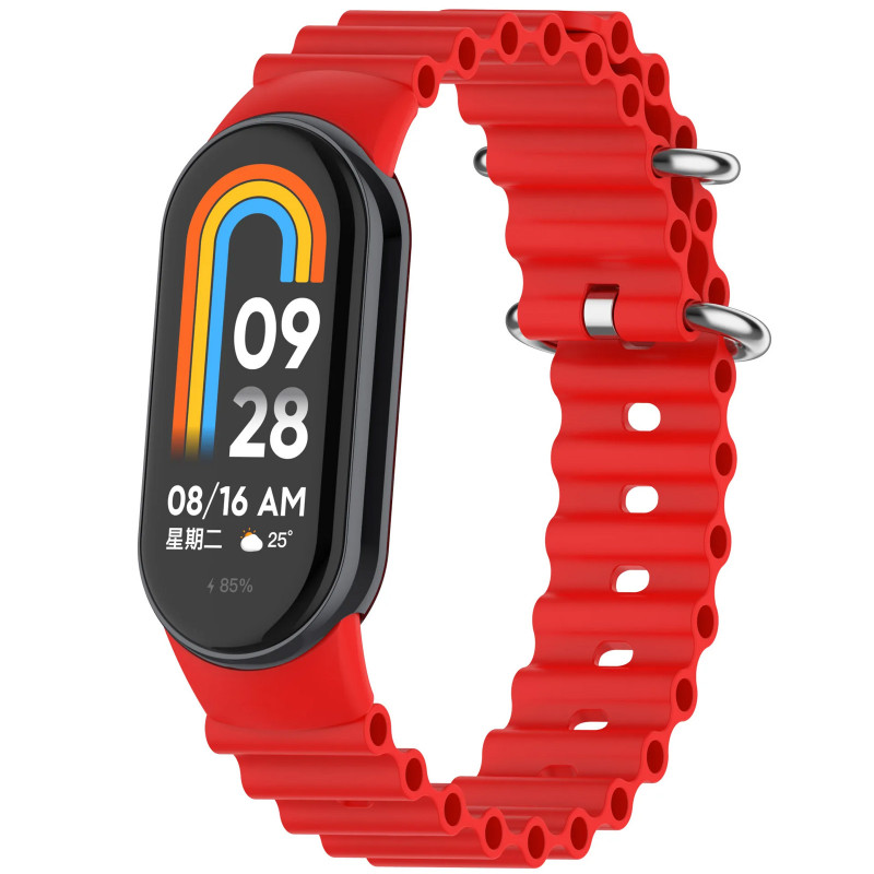 Ремешок Ocean Band для Xiaomi Mi Band 9/8/10 (Красный / Red)