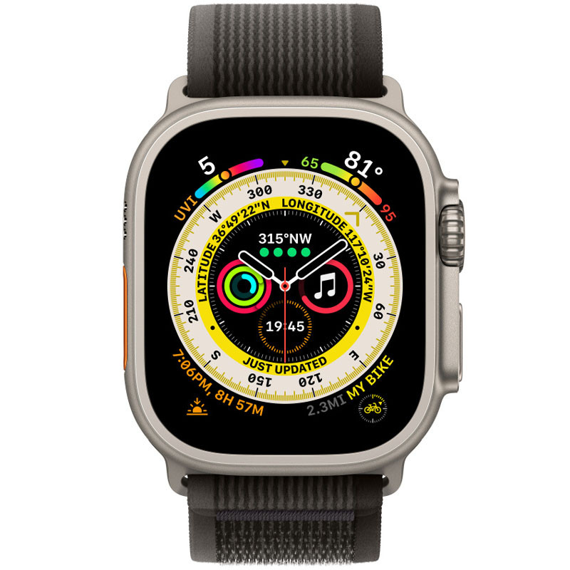 Фото Ремінець Trail Loop для Apple Watch 42(ser.1-3)/44/45/46/49mm (m/l) (Black / Grey) на vchehle.ua