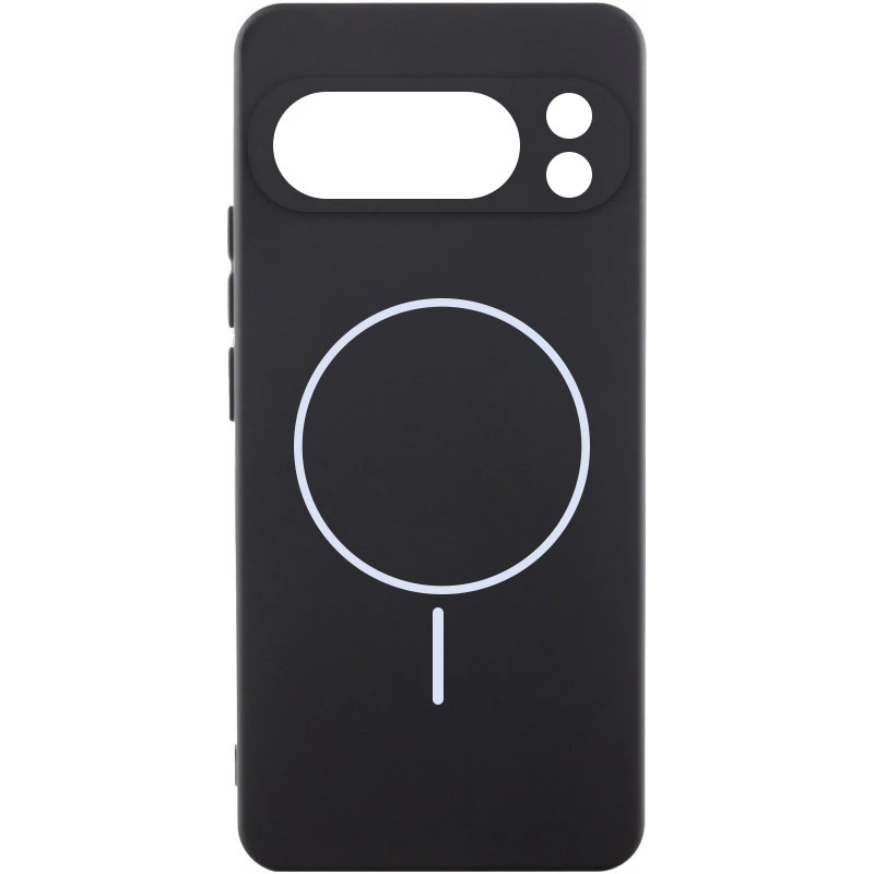 Чехол Silicone Cover Lakshmi Full Camera (AA) with MagFit для Google Pixel 9 Pro XL (Черный / Black)