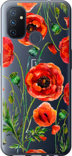

Чехол Нарисованные маки для OnePlus Nord N100 1633950