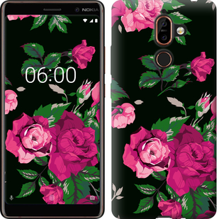 

Чохол Троянди на чорному тлі на Nokia 7 Plus 607399