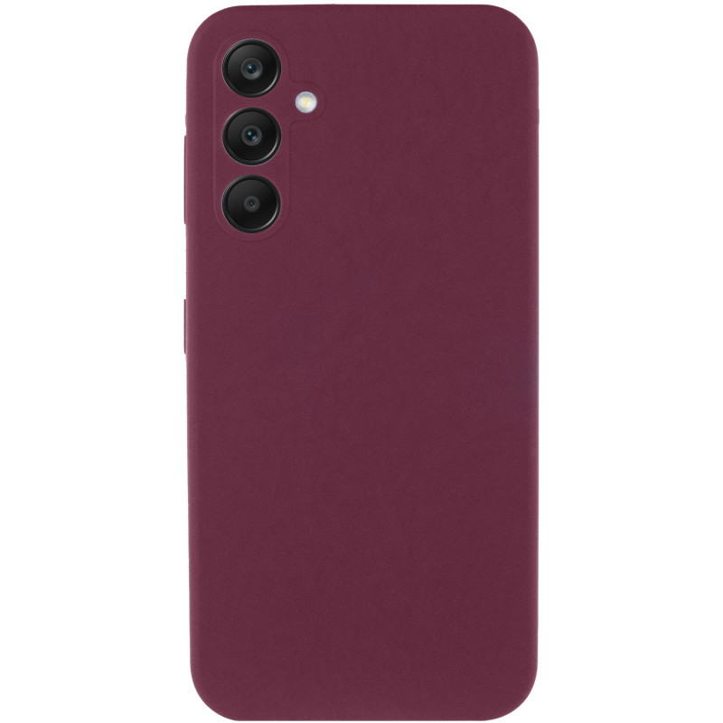 Фото Чехол Silicone Cover Lakshmi Full Camera (AAA) для Samsung Galaxy S24 FE (Бордовый / Plum) на vchehle.ua