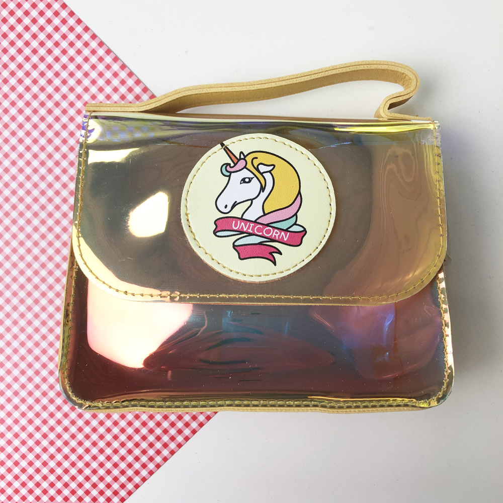 Сумочка mini Holographic with Unicorn (02)