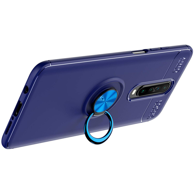 

TPU чохол Deen ColorRing під магнітний тримач для Xiaomi Redmi K30 (Синій / Синій) 872809