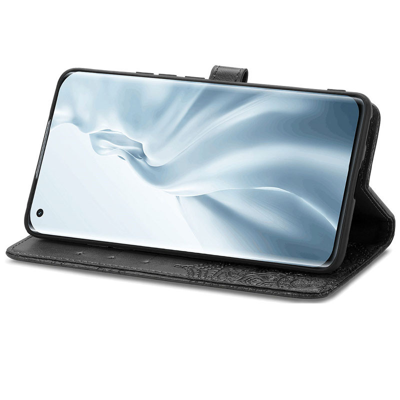 Кожаный чехол-книжка Art Case с визитницей для Xiaomi Mi 11 Lite (Черный) в магазине vchehle.ua