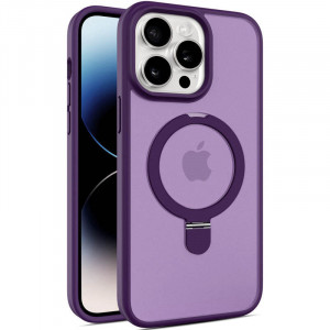 TPU+PC чехол Metal Buttons with Magnetic Safe Colorful HQ Ring для Apple iPhone 14 Pro (6.1")