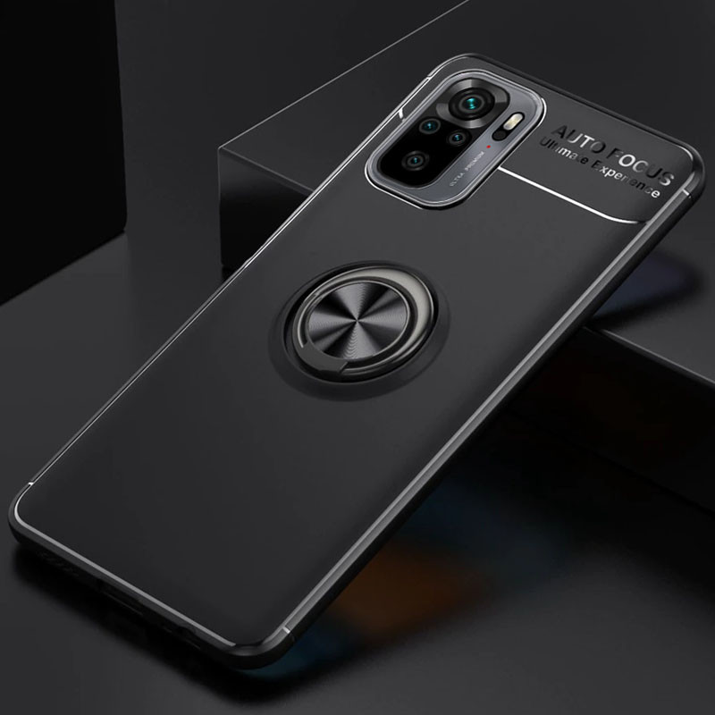 

TPU чохол Deen ColorRing під магнітний тримач (opp) для Xiaomi Redmi Note 10 (Чорний / Чорний) 1152600