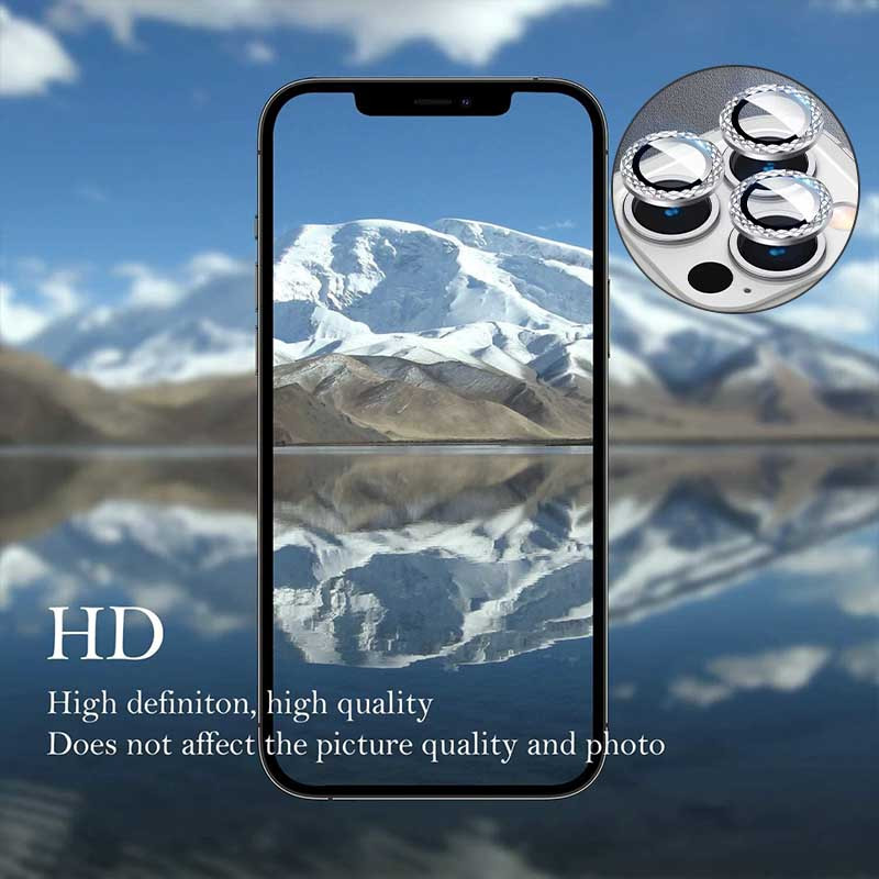 Защитное стекло Metal Shine на камеру (в упак.) для Apple iPhone 15 Pro (6.1") / 15 Pro Max (6.7") (Серебряный / Silver) в магазине vchehle.ua