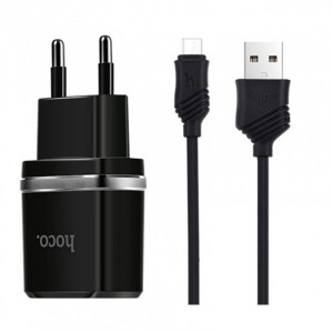 СЗУ Hoco C12 Charger + Cable (Micro) 2.4A 2USB