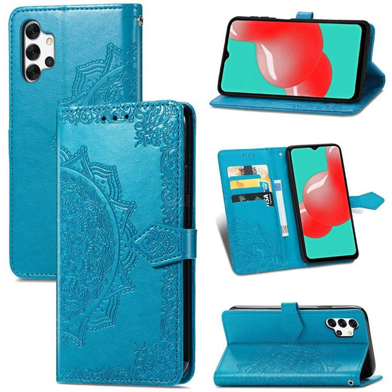 Кожаный чехол (книжка) Art Case с визитницей для Samsung Galaxy A32 4G (Синий) в магазине vchehle.ua