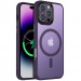 TPU+PC чехол Metal Buttons with  Magnetic Safe Colorful для Apple iPhone 16 Pro (6.3") (Темно-фиолетовый / Dark Purple)