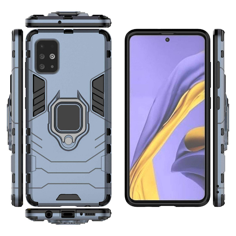 Фото Ударопрочный чехол Transformer Ring for Magnet для Samsung Galaxy A51 (Серый / Metal slate) в магазине vchehle.ua