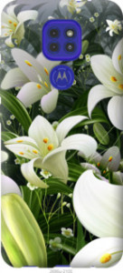 Чехол Белые лилии для Motorola G9 Play