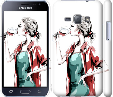 

Чехол Девушка с бокалом для Samsung Galaxy J1 (2016) Duos J120H 841398