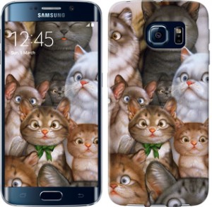 Чехол коты для Samsung Galaxy S6 Edge G925F