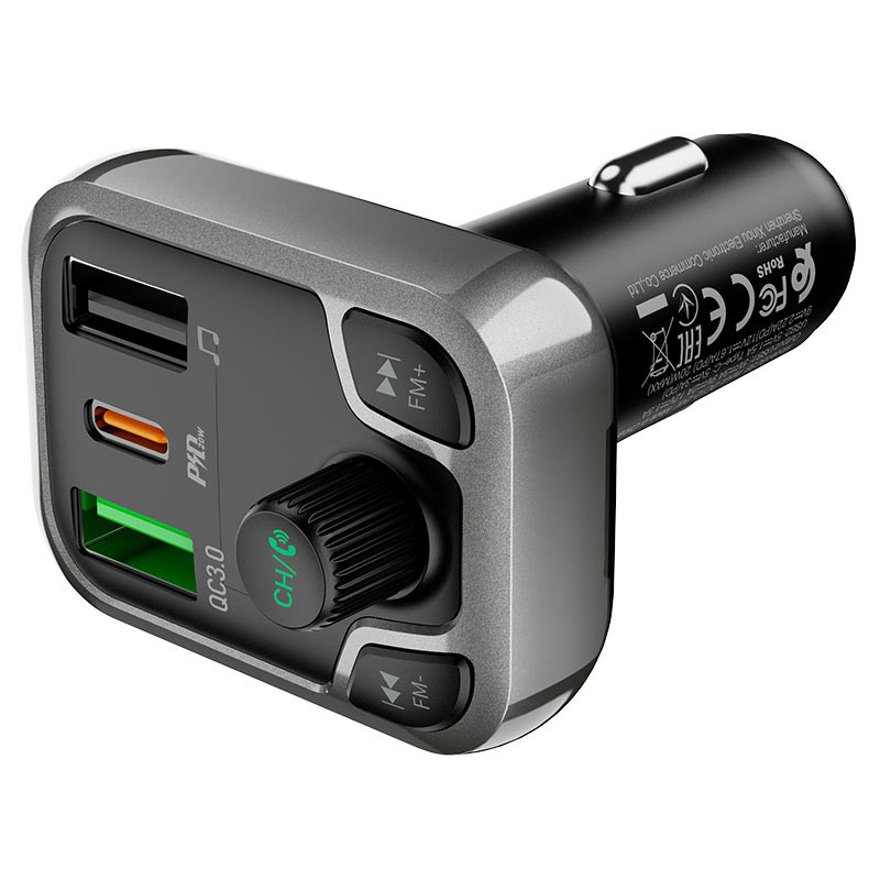 Фото Уценка АЗУ FM модулятор Borofone BC38 Flash Energy PD20W+QC3.0 (Вскрытая упаковка / Черный) в магазине vchehle.ua