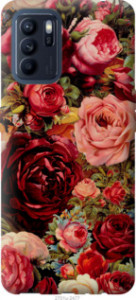 Чохол Квітучі троянди на Oppo Reno6 Z