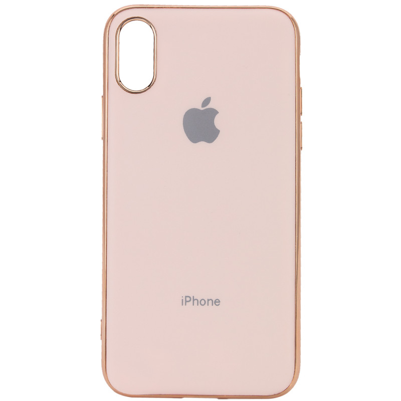 TPU чохол Matte LOGO на Apple iPhone XS Max (6.5") (Рожевий / Rose Gold)