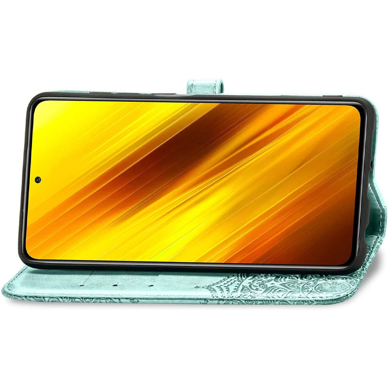 Фото Кожаный чехол-книжка Art Case с визитницей для Xiaomi Redmi 10 (Бирюзовый) в магазине vchehle.ua