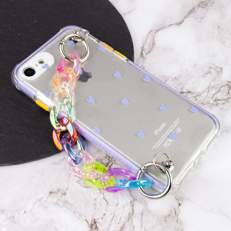 

TPU + PC чохол Colorspot з ремінцем-ланцюгом для iPhone 7 (4.7'') (Lilac hearts) 1186842