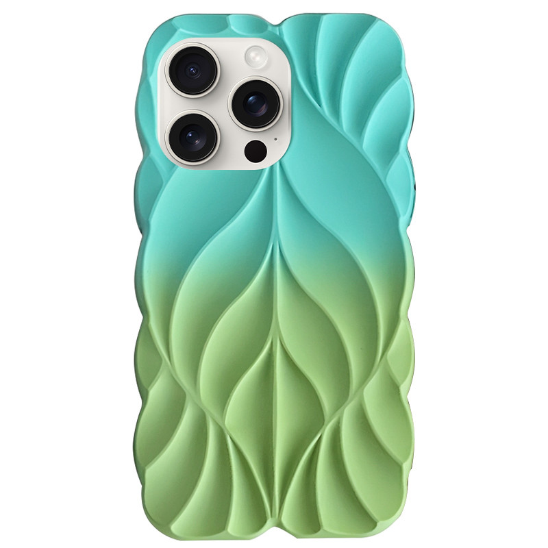 TPU чехол Leaf для Apple iPhone 16 Pro (6.3") (Marine Green / Mint)