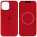 Уценка Чехол Silicone case (AAA) full with Magsafe and Animation для Apple iPhone 12 Pro Max (6.7") (Дефект упаковки / Красный / Red)