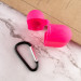 Купить Силиконовый футляр New с карабином для наушников Airpods Pro (Розовый / Barbie pink) на vchehle.ua