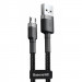 Дата кабель Baseus Cafule MicroUSB Cable 1.5A (2m) (CAMKLF-C) (Серый / Черный)