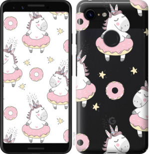 Чехол Единорожки для Google Pixel 3a