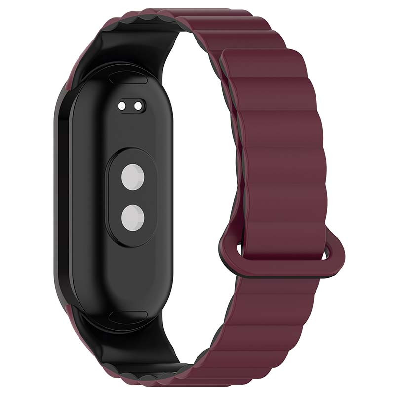 Фото Ремешок Dual-color Magnetic для Xiaomi Mi Band 9/8 (Plum / Black) на vchehle.ua