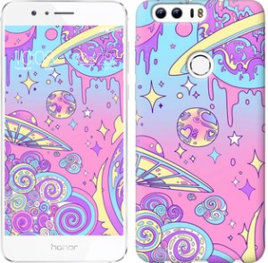 Чехол Розовая галактика для Huawei Honor 8
