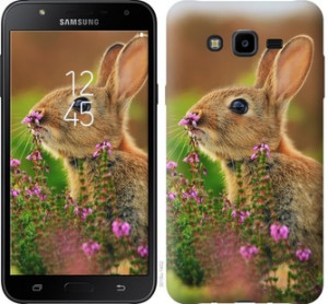 Чехол Кролик и цветы для Samsung Galaxy J7 Neo J701F