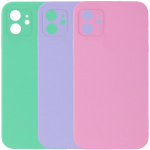 Чехол Silicone Case Square Full Camera Protective (AA) NOLOGO для Apple iPhone 11 (6.1")