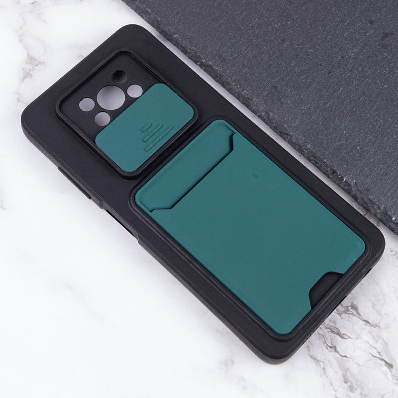 

TPU+PC чохол Card Holder для Xiaomi Poco X3 NFC (Зелений) 1213583