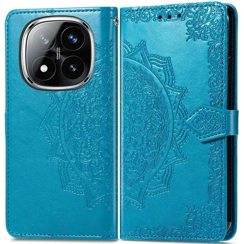 Фото Шкіряний чохол-книжка Art Case з візитницею на Xiaomi Redmi Note 14 Pro 4G (Синій) в маназині vchehle.ua