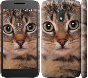 Чехол Полосатый котик для Motorola Moto G4 Play