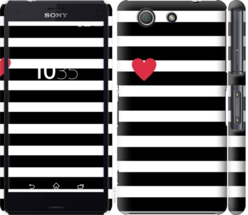 

Чехол Черно-белые полосы для Sony Xperia Z3 Compact D5803 751897