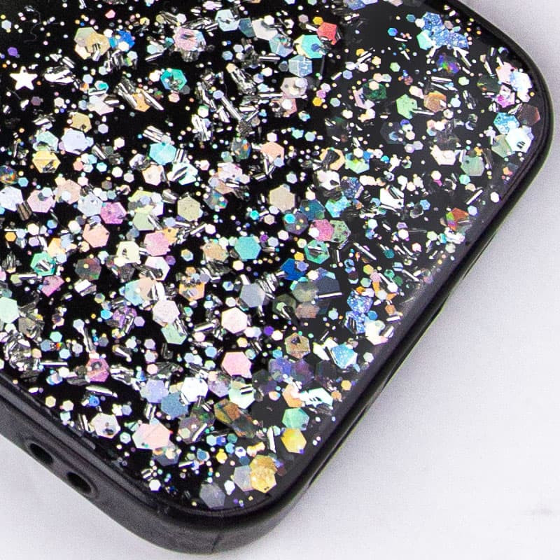 Фото TPU чохол Spangle star із захистом камери на Apple iPhone 12 mini (5.4") (Чорний) на vchehle.ua