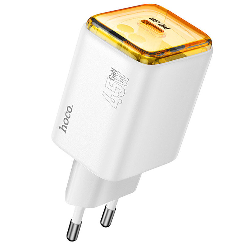 Фото СЗУ Hoco N54 Monsoon PD45W (1USB-C) (White) на vchehle.ua