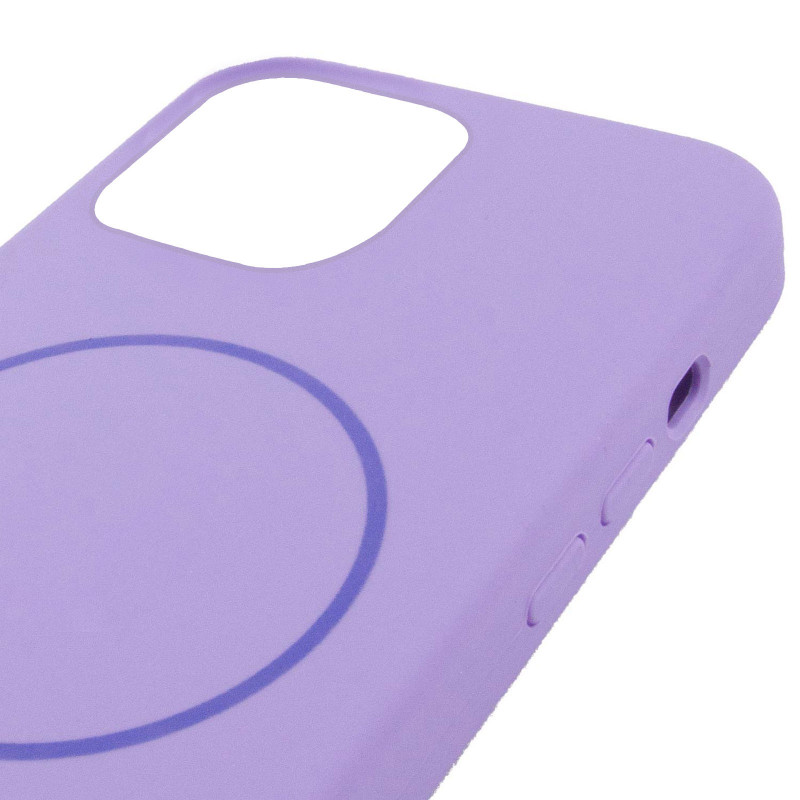 Чохол Silicone Case Full Protective (AA) NO LOGO with Magnetic Safe на Apple iPhone 11 Pro Max (6.5") (Бузковий / Dasheen) в магазині vchehle.ua