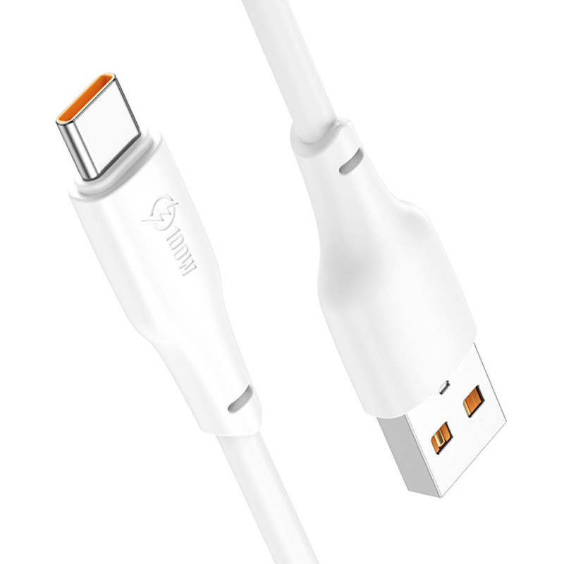 Дата кабель Hoco X93 Force USB to Type-C 100W (1m) (White) в магазине vchehle.ua