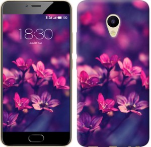 Чехол Пурпурные цветы для Meizu M5