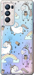 

Чехол Единорог и кофе для Oppo Reno5 Pro Plus 1607414