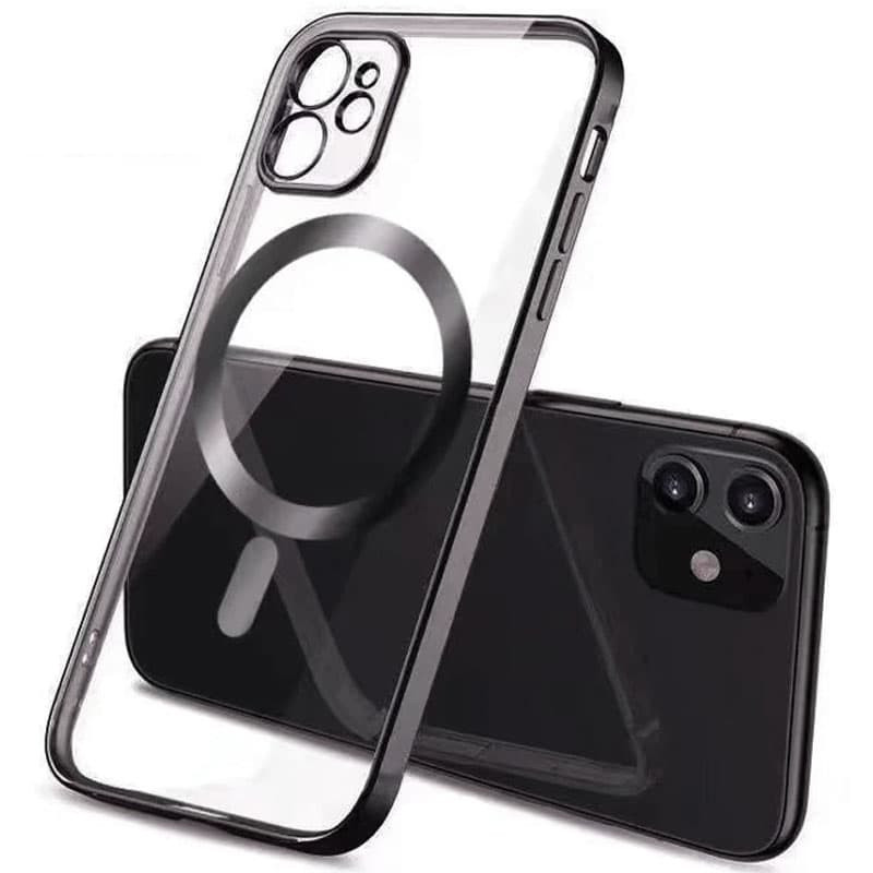 

TPU чехол Glossy Plating with Magnetic Safe для Apple iPhone 11 (6.1") (Черный) 1227426