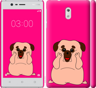 

Чехол Весёлый мопс для Nokia 3 928730