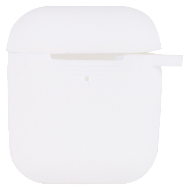 

Силиконовый футляр для наушников Airpods Slim Circle (Белый / White) 1108166