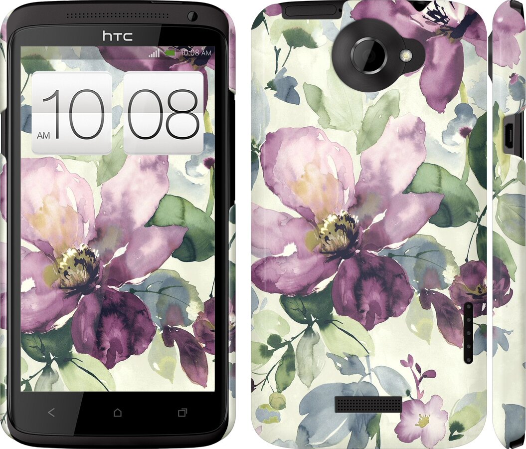 

Чохол Квіти аквареллю на HTC One X 296414